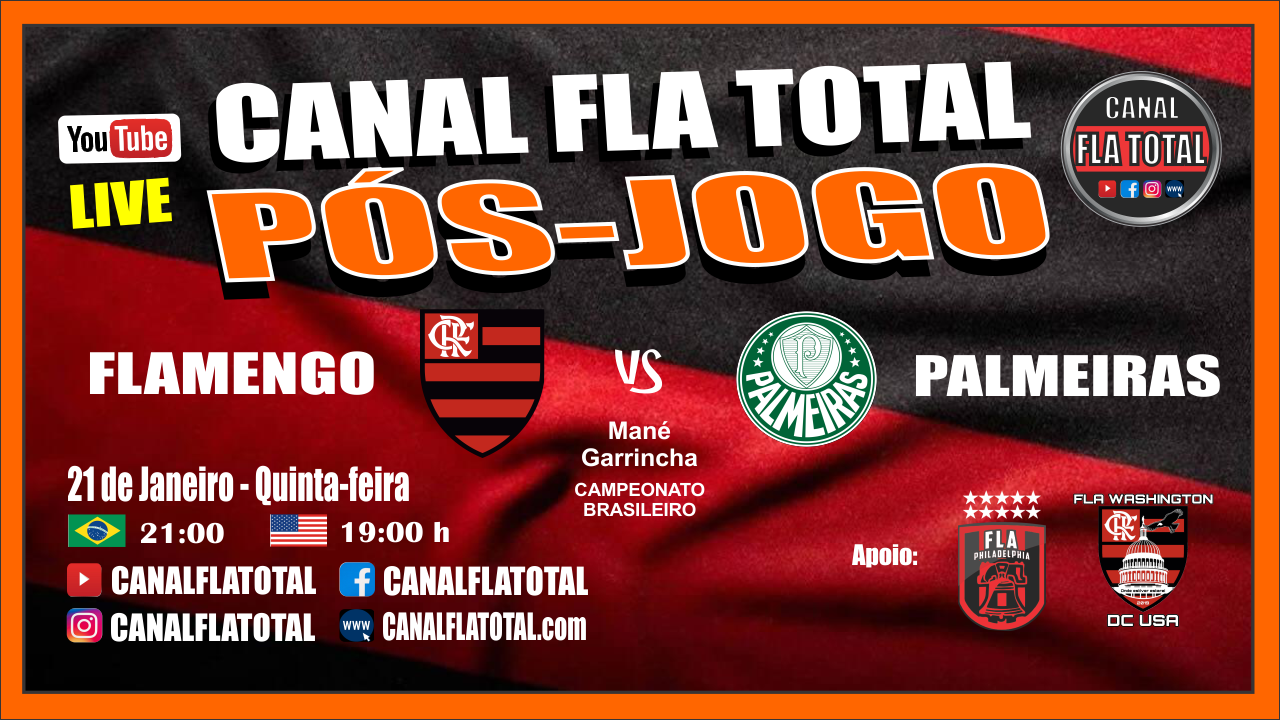Live Pos Jogo Flamengo X Palmeiras Mane Garrincha 21 01 21